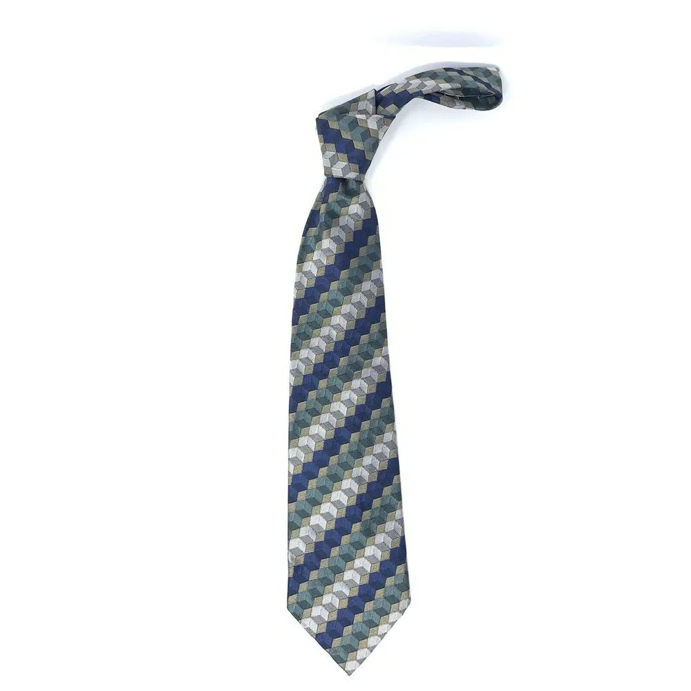 XMI for Nordstrom Geometric 100% Silk Men's Neck Tie Length‎ 58